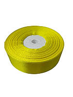 Стрічка атласна  Жовта 2,5 см ширина 36 ярдів