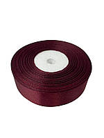 Стрічка атласна  Бордова 2,5 см ширина 36 ярдів