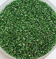 Бисер, size-11/0Н, цвет-зеленый, упаковка 20 грамм, Зелений