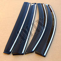 Дефлекторы дверей - ветровики - с хромовым кантом для Kia Sportage (2012-16)