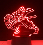 Акриловий 3D світильник - нічник Аніме Клинок, що розсікає демонів 16 кольорів + пульт, фото 4