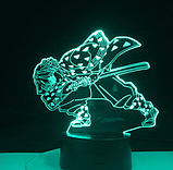Акриловий 3D світильник - нічник Аніме Клинок, що розсікає демонів 16 кольорів + пульт, фото 5
