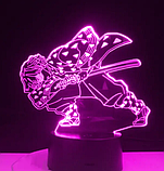 Акриловий 3D світильник - нічник Аніме Клинок, що розсікає демонів 7 кольорів регулювання сенсорної кнопкою, фото 2