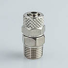 Фітинг пневматичний ABC 06*04-01 прямий під шланг D6х4, різьблення R 1/8"