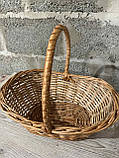 Кошик з натуральної лози хвиля, фото 2