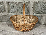 Кошик з натуральної лози хвиля, фото 4