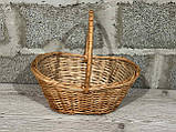 Кошик з натуральної лози хвиля, фото 6