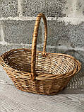 Кошик з натуральної лози хвиля, фото 7