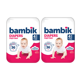 Підгузники Bambik Бамбик Mega 4 (72 шт /7-18 кг)