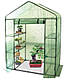 Теплиця садова, парник Польща 140x73 зелений стелаж 4 полиці, фото 9