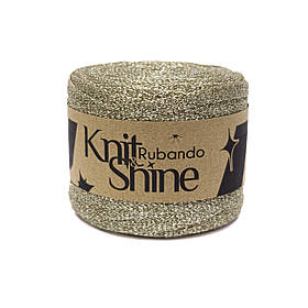 Трикотажний плоский шнур Knit Shine Rubando, колір Антик