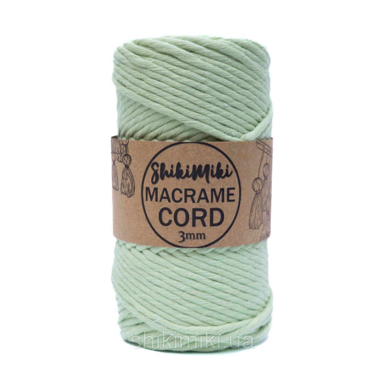 Еко шнур Macrame Cord 3 mm, колір Салатовий