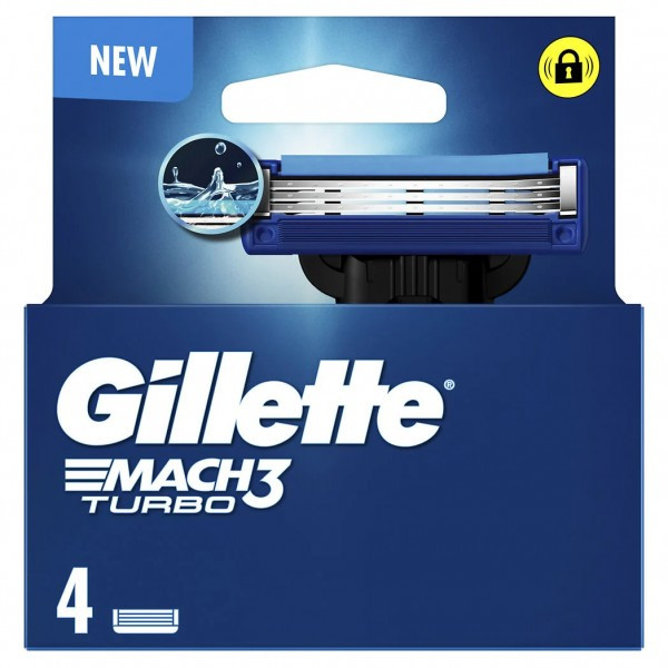 Змінні касети для гоління Gillette Mach3 Turbo, 4 шт, фото 1
