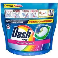 Капсули для прання 3в1 Dash Color для кольорової білизни, 64 шт.