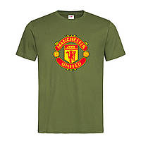 Армейская мужская/унисекс футболка Manchester United Logo (17-3-1-армійський)
