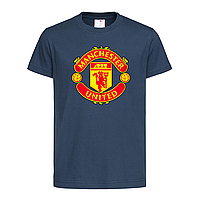 Темно-синяя детская футболка Manchester United Logo (17-3-1-темно-синій)