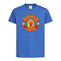 Синяя детская футболка Manchester United Logo (17-3-1-синій)