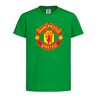 Зеленая детская футболка Manchester United Logo (17-3-1-зелений)