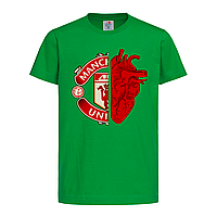 Зеленая детская футболка Прикольная Manchester United (17-3-2-зелений)