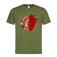 Армейская мужская/унисекс футболка Прикольная Manchester United (17-3-2-армійський)