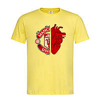 Желтая мужская/унисекс футболка Прикольная Manchester United (17-3-2-жовтий)
