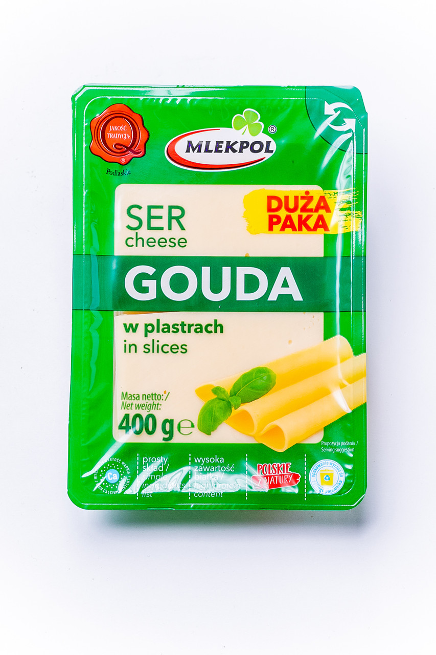 Сыр нарезка Mlekpol Gouda 400 г - фото 1 - id-p2106404768