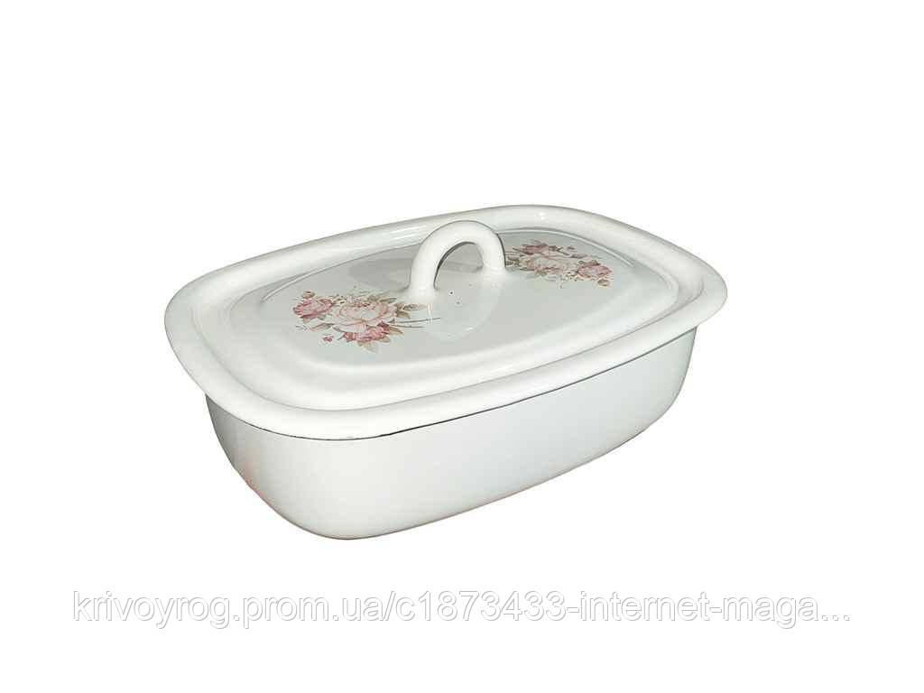 Лоток єм. 1,5л /2 з полою ручкою на кришці Троянда (молочна) I25081/2 ТМ IDILIA, фото 1