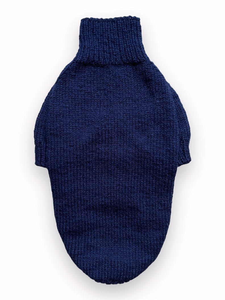 В'язаний Светр для Собак Hand Made Розмір М Колір Синій (00827)