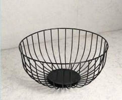 Фруктовниця DR Black d25 см h14 см метал (698547890 Завиток-1)