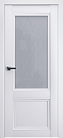 Двери межкомнатные Терминус/ Terminus 402 Белые матовые (стекло с рисунком)
