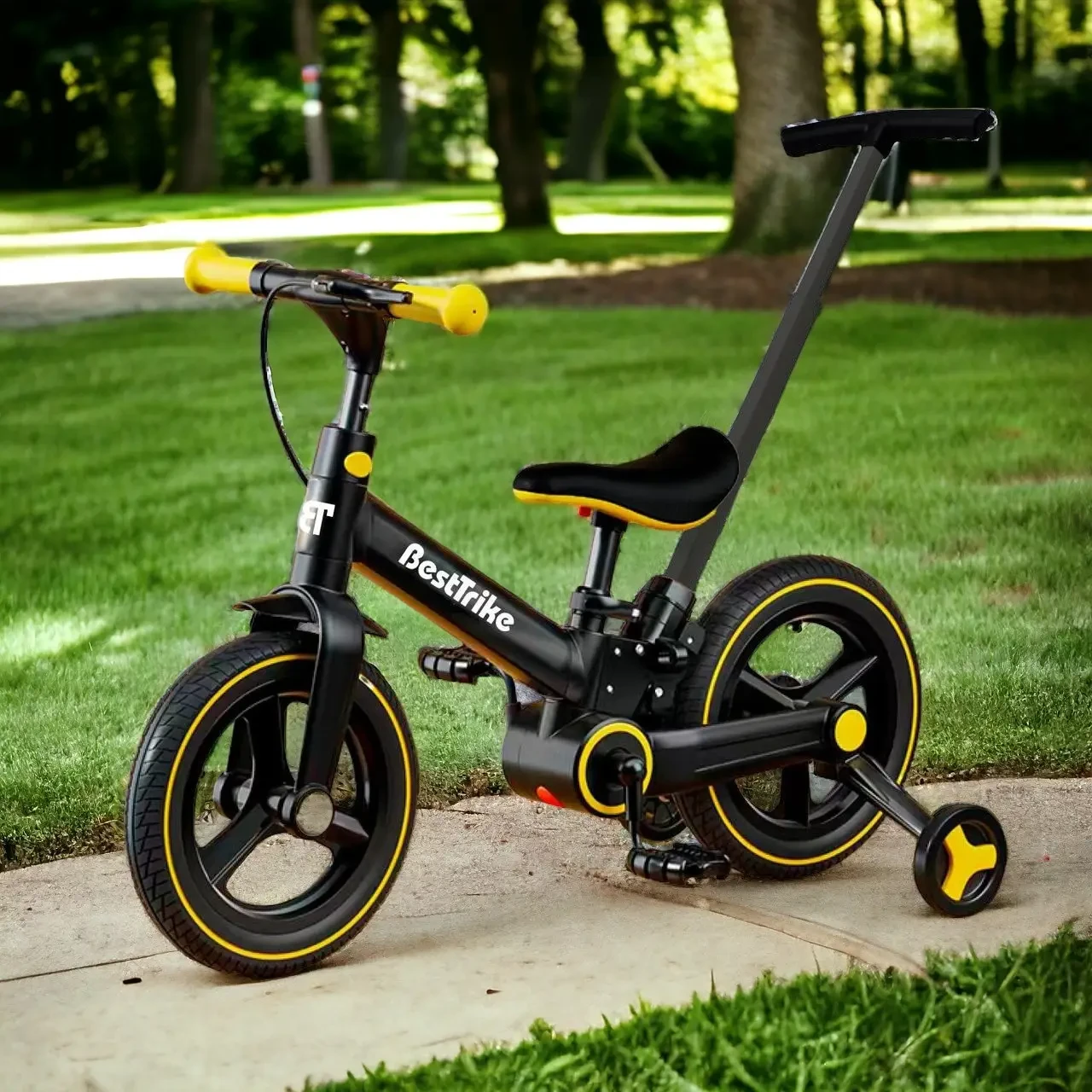 Велосипед-біговел 2в1 трансформер з батьківською ручкою Best Trike BT-72033