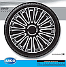 Ковпаки колісні ARGO R15 Lemans SILVER BLACK, фото 2