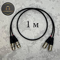 Кабель 2*XLR-F - 2*XLR-M Unbalanced 1 метр