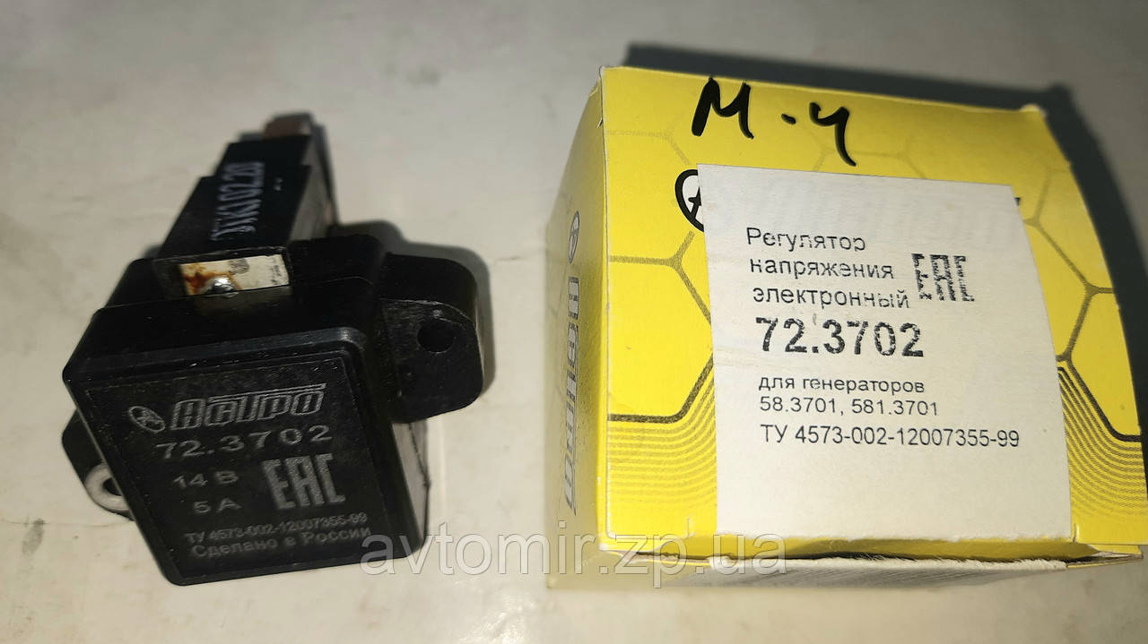 Регулятор напруги Москвіч 412,2140 (шоколадка + щітки) АСТРО