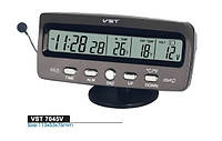Автомобільні годинники з вольтметром ,термометр,індикатор темпетатур,виносний датчик VST-7045