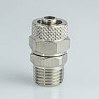 Фітинг пневматичний ABC 10*6.5-02 прямий під шланг D10х6.5, різьблення R 1/4"