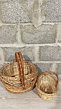 Набір кошиків з лози натуральний Косичка, фото 6