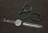 Чоловічий кварцовий наручний годинник + набір браслетів у подарунок, фото 6
