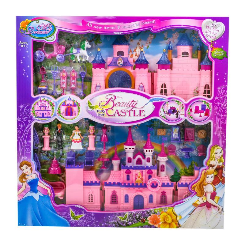 Казковий замок SG-2957, ляльковий будиночок, меблі, ляльки, аксесуари, звук, світло, іграшка для дівчаток