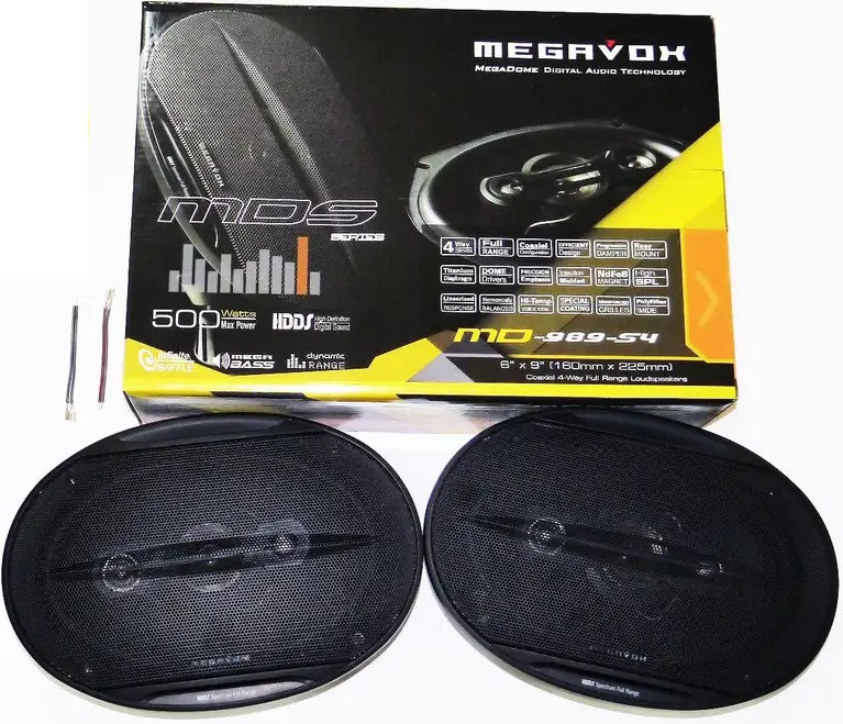 Колонки MEGAVOX MD-989-S4 6х9 овали (500W) 4х смугові, фото 1