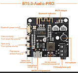 Аудіо модуль, приймач BT5.0-Audio PRO з плеєром, DC 3.7-5В, AUX в корпусі, фото 2