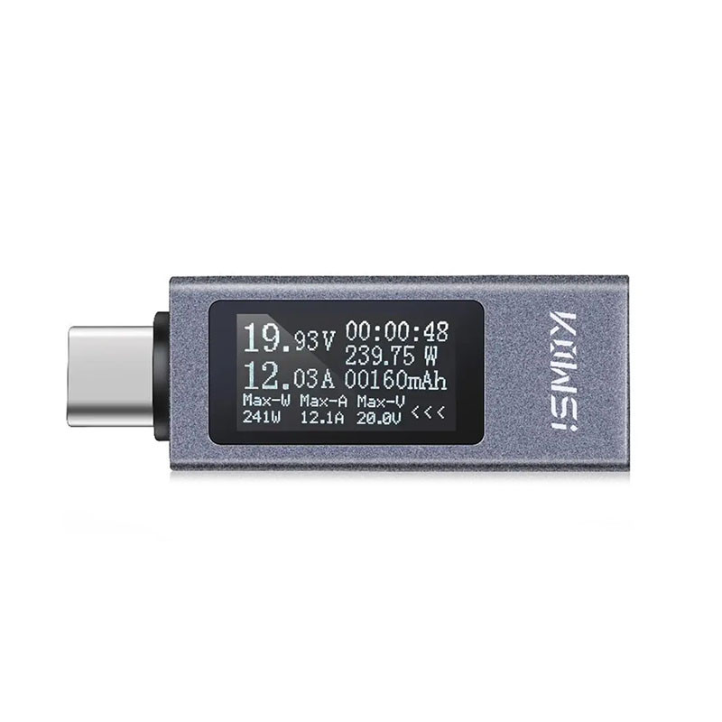 Енергометр Type-C USB доктор 4 — 30 В 12 А KKMOON Kowsi KWS-2301, t°, амперметр, вольтметр, ватраметр, таймер