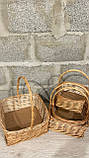 Набір кошиків з лози натуральний Квадрат, фото 6