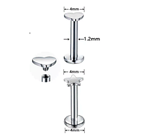 Прикраса для пірсингу язика, губи. Штанга в язик