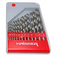 Набір свердел по металу 13шт HAISSER HSS - (2-8) х5мм