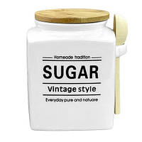 Банка для сахара "Vintage style" с ложкой 0,8л Stenson MC4552-S 10*10*13см