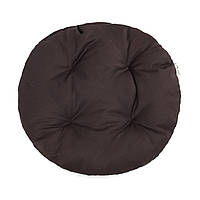 Подушка круглая для стула, кресла, табуретки, садового кресла 35х8 тёмно - коричневая