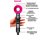 Фен для волосся Super Hair Dryer F-602 аналог Dyson Дайсон HD07 Supersonic / Fuchsia Фуксія, фото 5