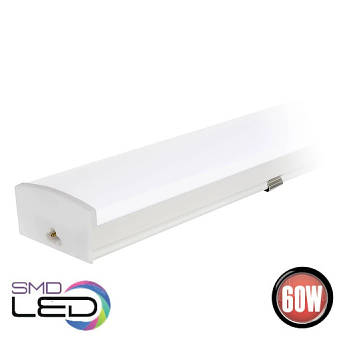 Світильник 60 Вт 120 см лінійний світлодіодний стельовий накладний SMD LED 6400K білий HAVZA-60