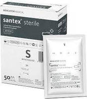 Перчатки смотровые стерильные латексные с пудрой Santex Sterile р. S